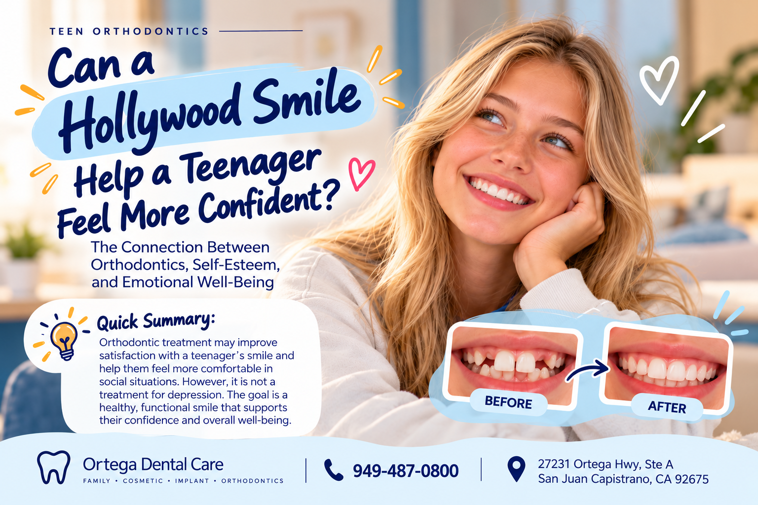 Can A Hollywood Smile Help A Teenager Feel More Confident? Orthodontics, Self Esteem, And Well Being